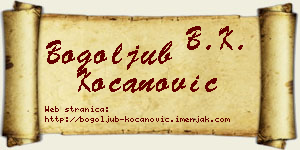 Bogoljub Kocanović vizit kartica